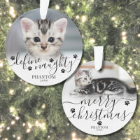 Foto de Gato Travieso en Navidad Definir Mascota
