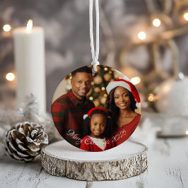 Adorno Foto de la familia personalizado de dos caras de u