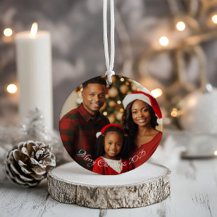 Adorno Foto de la familia personalizado de dos caras de u