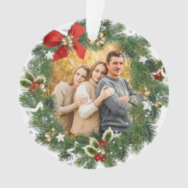 Adorno Foto de la familia Wreath de navidades