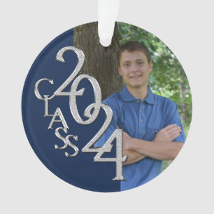 Adorno Foto de la Marina de Graduación Azul 2024