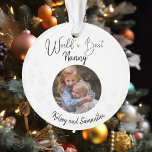 Adorno Foto de la mejor Personalizar de nana abuela del m<br><div class="desc">Este diseño puede ser personalizado en el área proporcionada cambiando la foto y/o el texto. O puede personalizarse eligiendo la opción de hacer clic en el personalizar y borrar o cambiar el color del fondo, agregar texto, cambiar el color o estilo del texto o eliminar el texto para un diseño...</div>