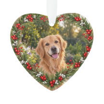 Foto de mascota personalizada Navidad Corona de Ac