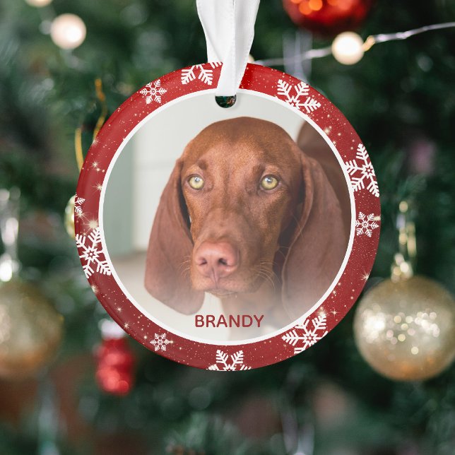 Adorno Foto de mascota personalizada y nombre Navidad fes (Subido por el creador)