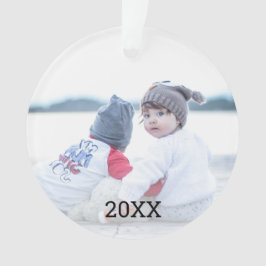 Adorno Foto de Navidades de dos lados del copo de nieve d