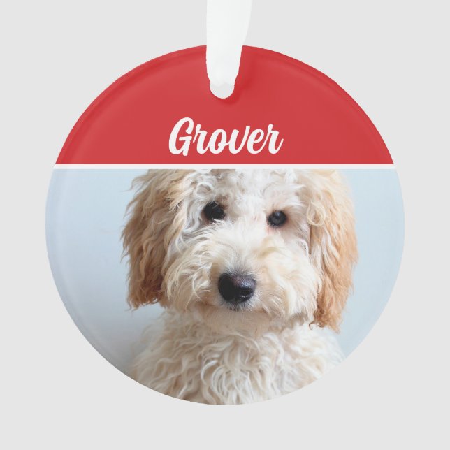 Adorno Foto de Navidades de vacaciones de perro de Labrad (Anverso)