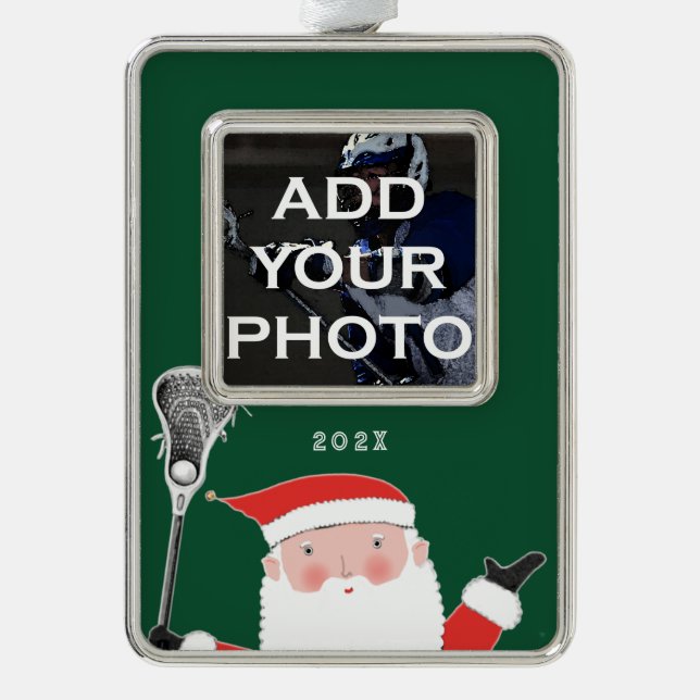 Adorno Foto de Navidades Lacrosse (Anverso)