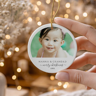 Adorno Foto de nietos de Nanna y el abuelo en Navidad