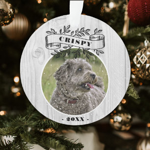Adorno Foto de Perro Foto de Madera Rústica Personalizada