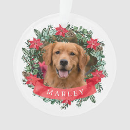 Adorno Foto de Perro Personalizada con Nombre Corona de P