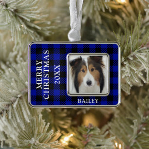 Adorno Foto de perro personalizada de Blue Buffalo Check