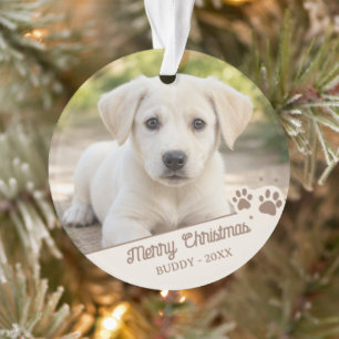 Adorno Foto de perro personalizada Navidad nombre de masc
