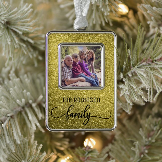 Adorno FOTO DE personalizado FAMILIAR NAVIDAD ORNAMENTAL (Árbol)