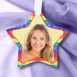 Adorno Foto de personalizado LGBTQ estrella de la bandera