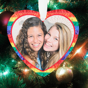 Adorno Foto de Personalizado LGBTQ Orgullo gay con bander