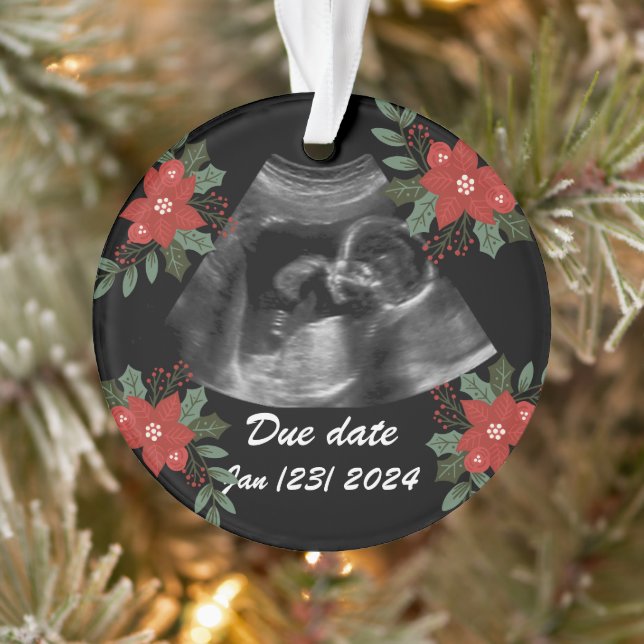 Adorno Foto de personalizado, Navidades de sonogramas de  (Árbol)