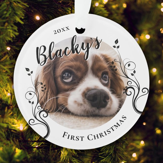 Adorno Foto de primer Navidad de cachorros de follaje de  (Subido por el creador)