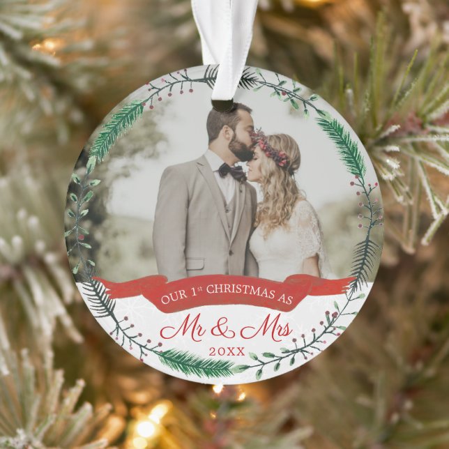 Adorno Foto de recién casados Navidades (Árbol)