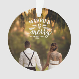 Adorno Foto de recién casados personalizada para las fies