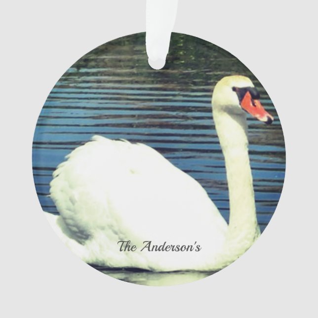 Adorno Foto de Swan Personalizado personalizada (Anverso)