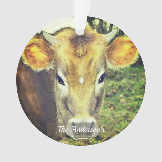 Adorno Foto de Vaca Personalizada a Medida (Anverso)