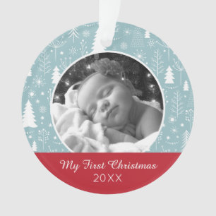 Adorno Foto de vacaciones   Bosque de vacaciones azul cla