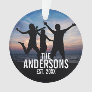 Adorno Foto familiar personalizada con nombre familiar