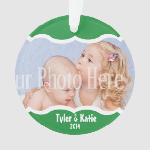 Adorno Foto gemela Keepsake Green