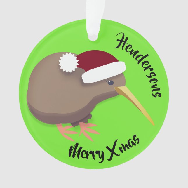 Adorno Foto Kiwi de navidades (Anverso)