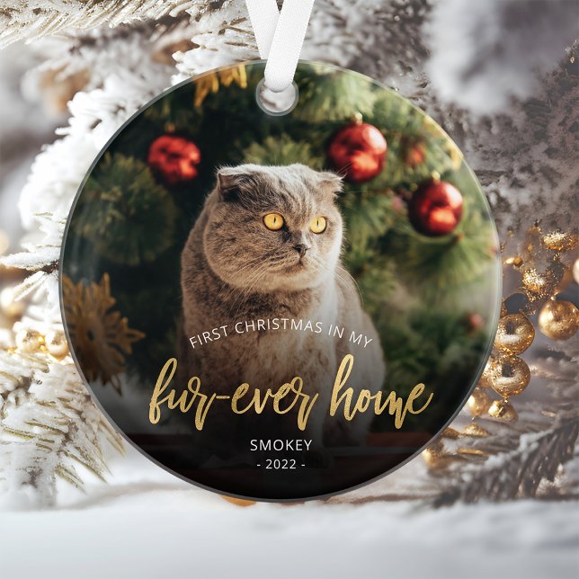 Adorno Foto mascota First Christmas For ever Home Gold Sc (Subido por el creador)