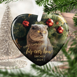 Adorno Foto mascota First Christmas For ever Home Gold Sc