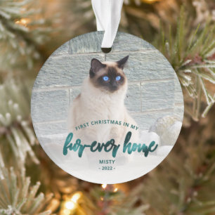 Adorno Foto mascota Primera Navidad Para Siempre Verde Ve