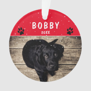 Adorno Foto navideña de perro o mascota con patas lindas