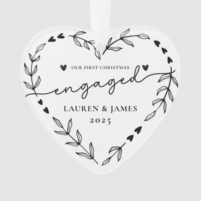 Adorno Foto Nuestra primera corona navideña de feriados c (Anverso)