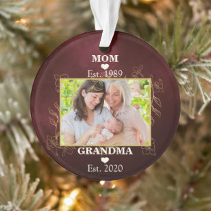 Adorno Foto Nueva Abuela Personalizada Est. Navidades de 
