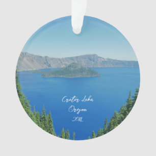 Adorno Foto panorámica del Crater Lake Oregon