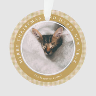 Adorno Foto personalizada Aztec Gold con patas de gallo c