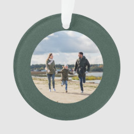 Adorno Foto personalizada clásica de color verde simple