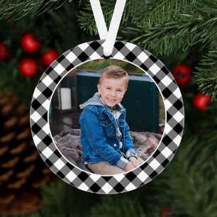 Adorno Foto personalizada de festividad en búfalo negro