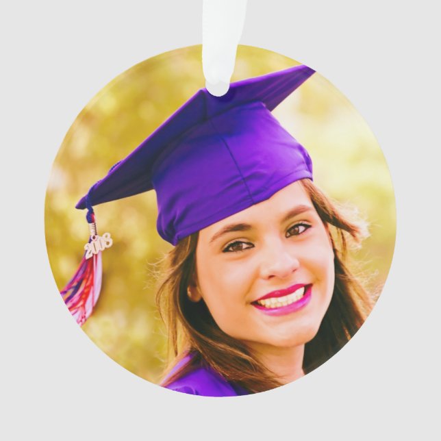 Adorno Foto personalizada de la graduación (Anverso)