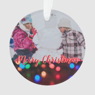Adorno Foto personalizada de las luces de navidad