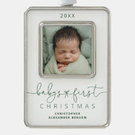 Adorno Foto personalizada de los primeros Navidades del b