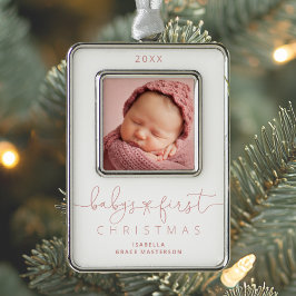 Adorno Foto personalizada de los primeros Navidades del b