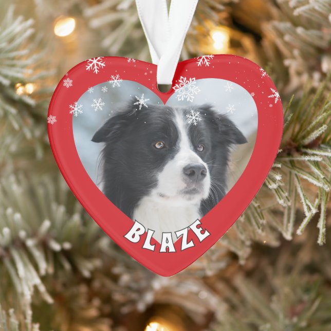 Adorno Foto personalizada de Mascota de perro de Navidade (Árbol)