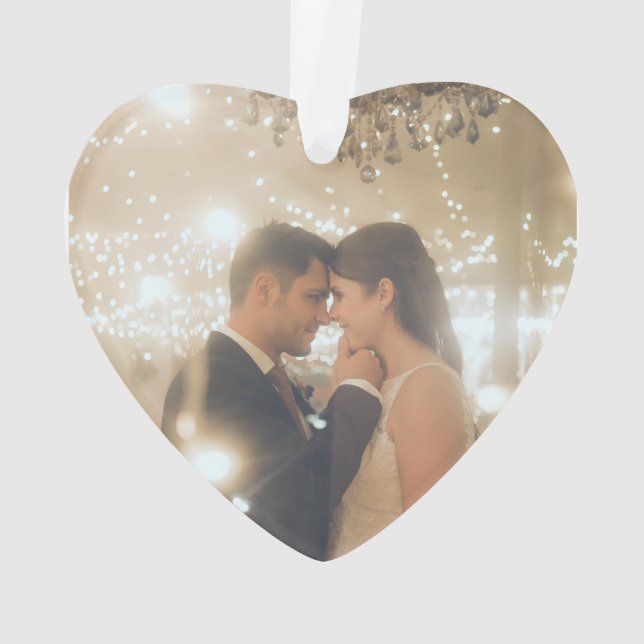 Adorno Foto personalizada de Mr. y Mrs. (Reverso)