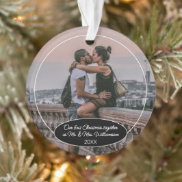 Adorno Foto personalizada de Navidad clásica 2025