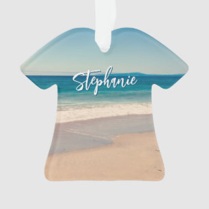 Adorno Foto personalizada de playa Océano Azul Escénico