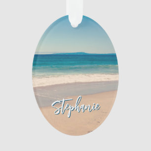 Adorno Foto personalizada de playa Océano Azul Escénico