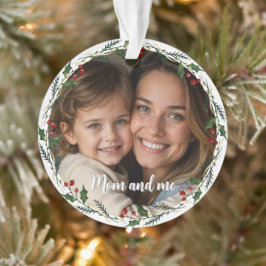 Adorno Foto personalizada | Regalo de mamá y yo | Navidad