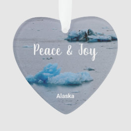Adorno Foto Personalizado Alaska Icebergs Keepsake Souven